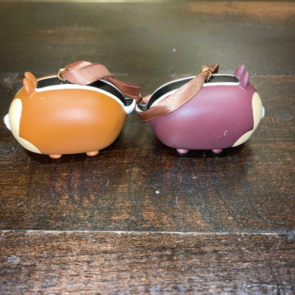 2 Disney Tsum Tsum Chip & Dale Holiday Christmas Ornaments‎